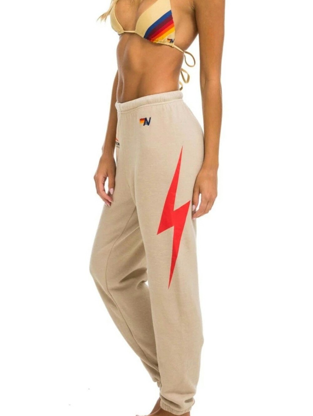 Aviator Nation Bolt Sweatpants In Sand